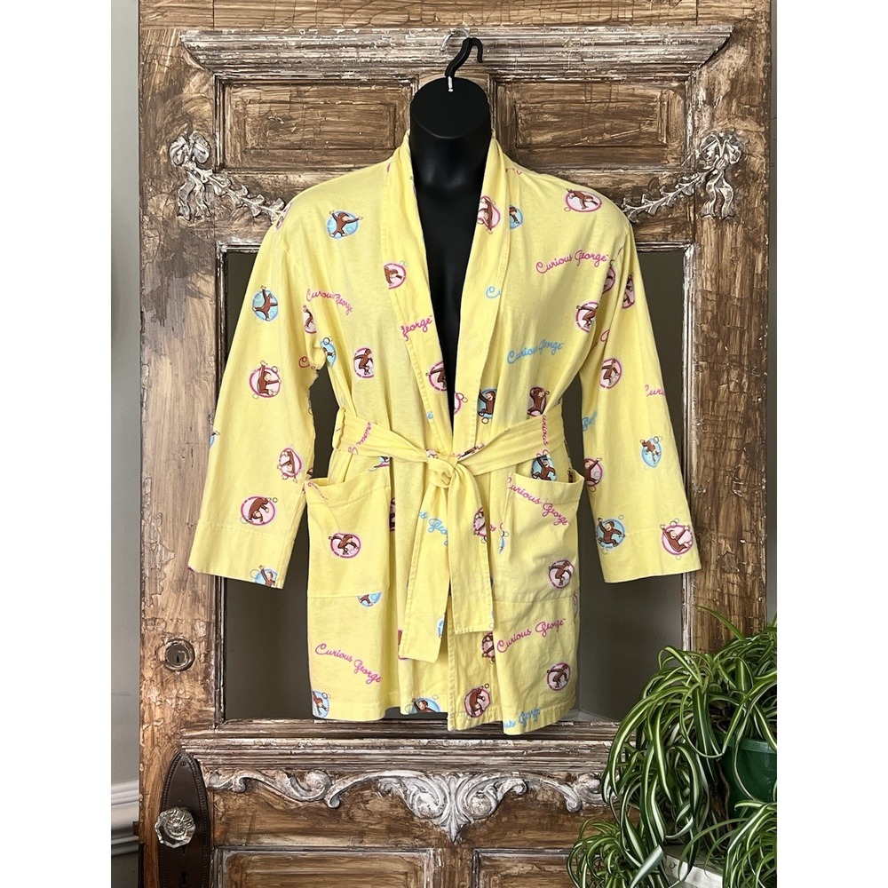 Vintage Curious‎ George Robe 100% Cotton USA Women's One Size